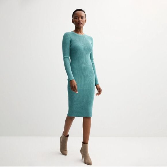 Nine West Bodycon Midi Dress Turquoise Mint Medium NEW - Picture 1 of 1
